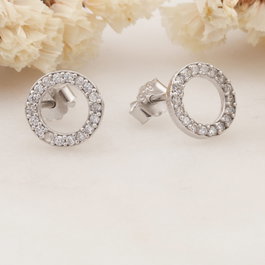 Heliophilia Silver Pendientes de Plata de Ley 925